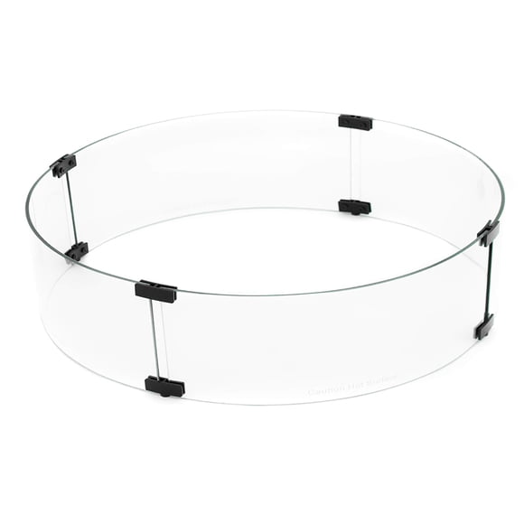 Parabrisas de cristal para fogatas Hiland AWS-RND22, 22 cm, transparente