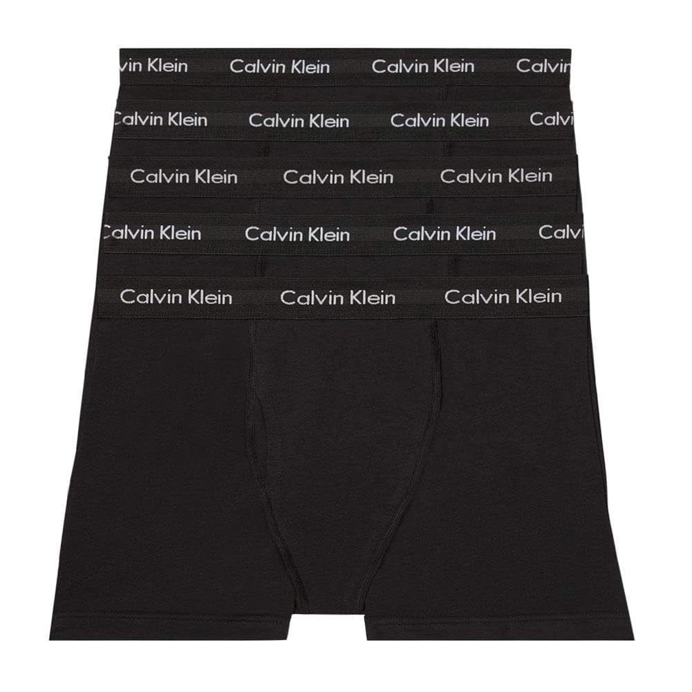 Calzoncillos Tipo Bóxer Calvin Klein De Algodón Elástico Para Hombre, Paquete De 5 Unidades, Color Negro M