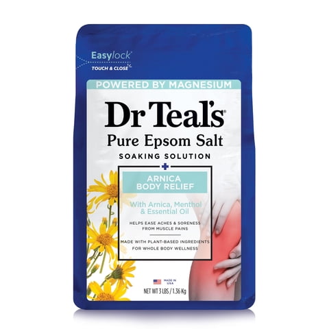 Dr Teal'S - Remojo De Sal De Epsom Y Magnesio Dr. Teal'S Arnica Body Relief, 1,36 Kg