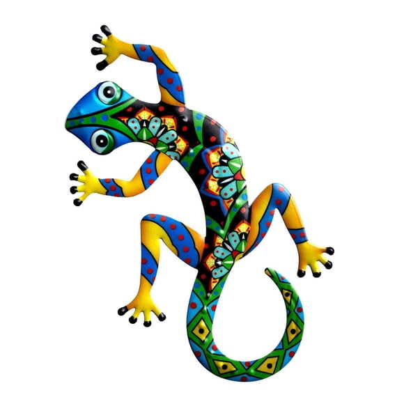 Estatuilla De Gecko Para Dormitorio, Escultura De Pared De Gecko Moderna Y Colorida Creativa Para Exteriores, Verde