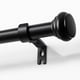 thumbnail image 1 of Barra de cortina Joydeco negra ajustable de 81 a 224 cm con remates de resina, 1 of 8