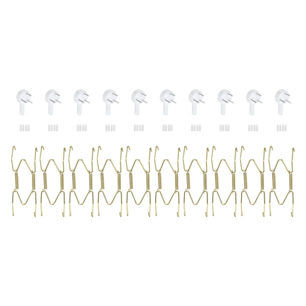 Uxcell 10Pcs Colgador de Platos, 4 pulgadas Colgadores de Platos Invisibles de Pared de Latón, Oro