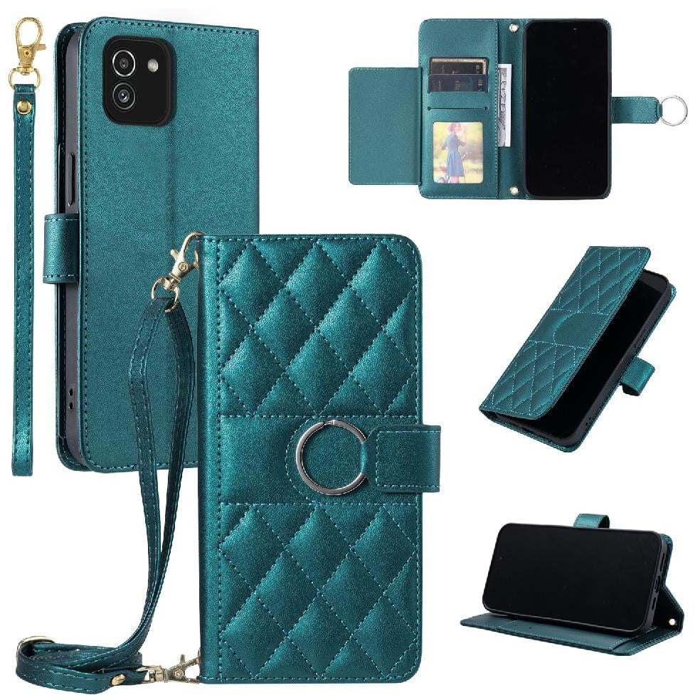 Funda Tipo Billetera Foxdock Para Samsung Galaxy A03 – Tapa Abatible Con Correa Para Mujer