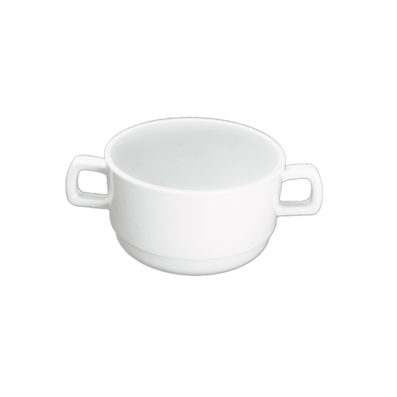 Gastroplast - Set De 4 Tazon Consome Policarbonato Blanco 300 Ml