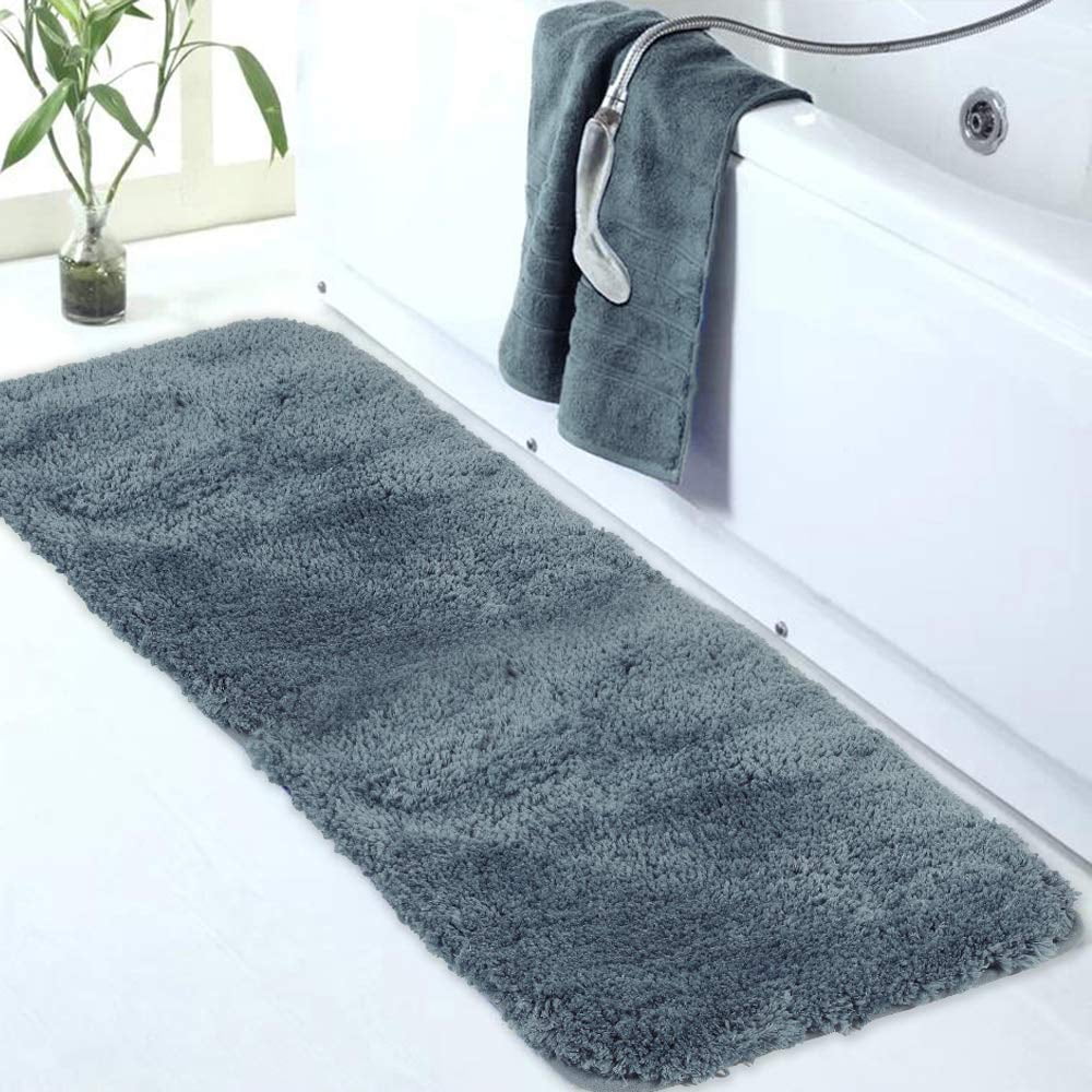 Alfombra De Baño Walensee, Grande, Extrasuave Y Absorbente, Color Pizarra