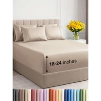 Juego De Sábanas Cgk Unlimited Extra Deep King Wheat, 6 Piezas