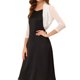 thumbnail image 4 of INSPIRE CHIC Bolero de Mujer Semi Transparente con Mangas 3/4 Cárdigan Corto Blanco 2XL, 4 of 6