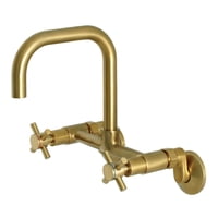 Grifo De Cocina Kingston Brass Concord, Montaje En Pared, Latón Cepillado