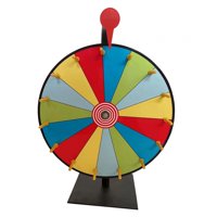 Magideal - Ruedas De Premio De Casino Con Soporte, Ruedas De Ruleta Resistentes, 15 Abanicos De Colores Para Ferias, Actividades Promocionales, Supermercados, Fi 40Cm