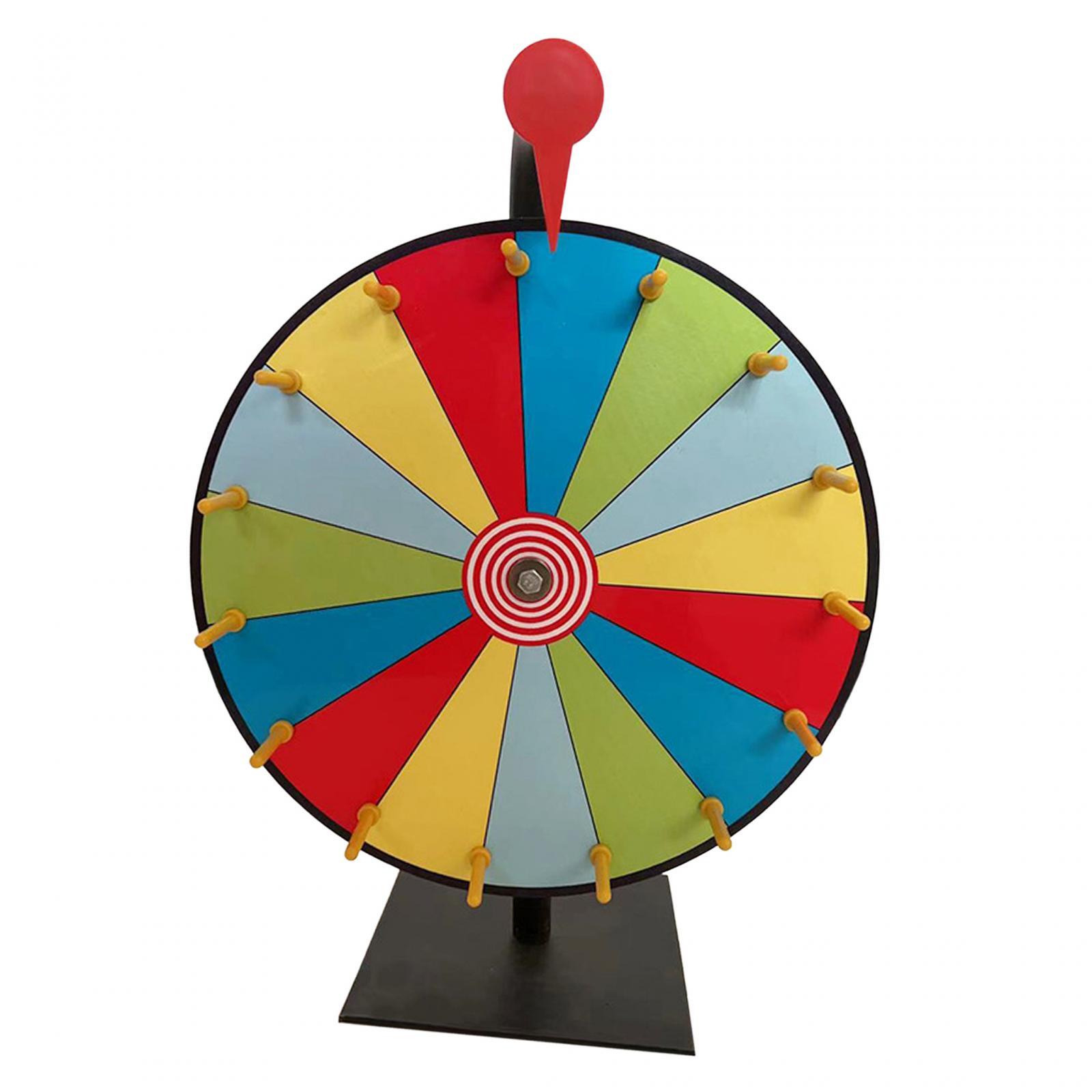 Magideal - Ruedas De Premio De Casino Con Soporte, Ruedas De Ruleta Resistentes, 15 Abanicos De Colores Para Ferias, Actividades Promocionales, Supermercados, Fi 40Cm