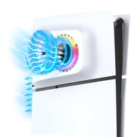 Ventilador De Enfriamiento Rgb Aaronmei Para Ps5 Slim Digital/Disc Edition Blanco