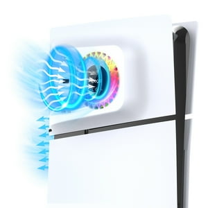 Ventilador De Enfriamiento Rgb Aaronmei Para Ps5 Slim Digital/Disc Edition Blanco