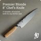 thumbnail image 2 of Cuchillo de chef Shun Premier Blonde de 20 cm, acabado martillado, 2 of 7