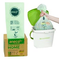 Bolsas De Basura Aneco 100% Compostables De 10 L/2.6 Galones Extra Gruesas