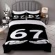 thumbnail image 1 of 1 Duvet Cover and 2 Pillowcases Set Black and White 67 Design | Soft and Comfortable All-Season, 1 of 1