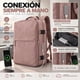 thumbnail image 2 of Mochila Viaje 24l Cabina Impermeable Notebook Zapatero Usb Palo Rosa, 2 of 3