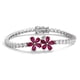 thumbnail image 1 of Pulsera de Tenis Delicada para Mujer con Rubí Creado y Circonia Cúbica Transparente 5A+ Pulseras de Tenis para Mujer Pulseras de Plata Esterlina Sólida 925 Longitud de Joyería 15-23 Cm, 1 of 7