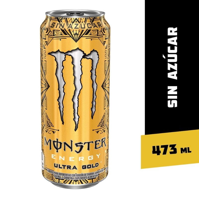 Bebida Energética Sabor Piña Ultra Gold Lata 473 ml Monster