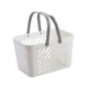 thumbnail image 2 of Canasto De Carrito De Ducha De Baño Con Asa Contenedor De Almacenamiento Ventilado Para Acampar Gimnasio Blanco, 2 of 3