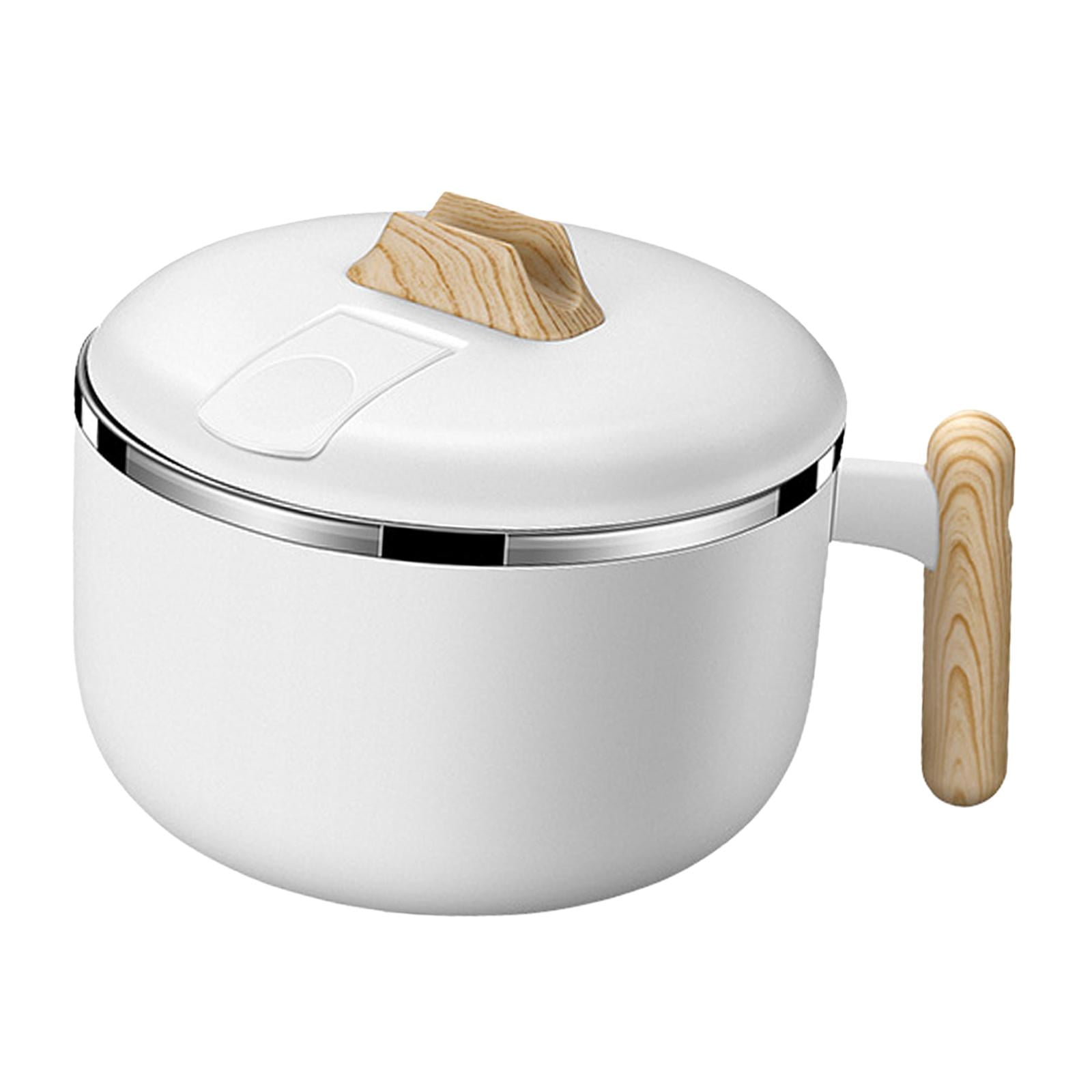 Magideal - Speedy Ramen Cooker Ramen Bowl Ensaladera Con Asas Tazón De Servir Portátil Tazón De Sopa Tazón De Fideos Para Picnic Cocina Hogar Cocina Instantánea Blanco
