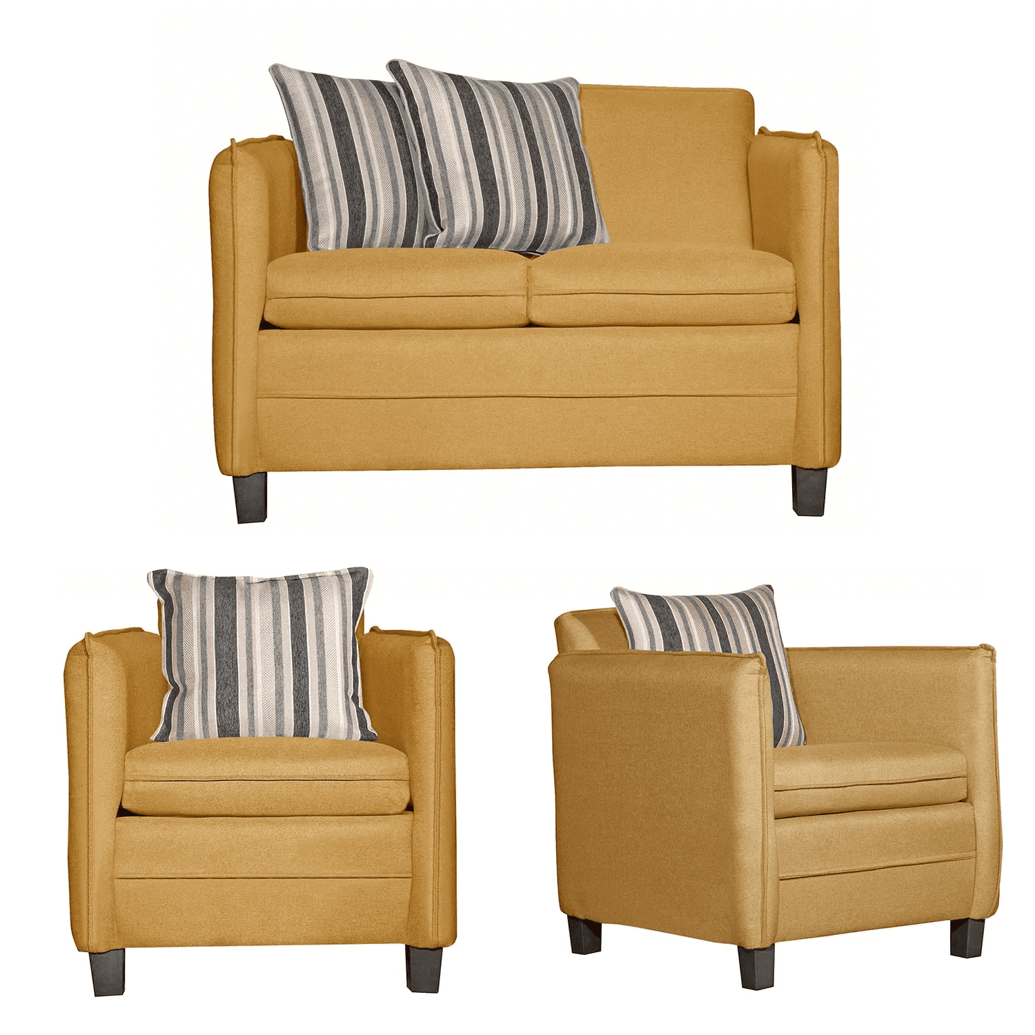 Ruzam Mobel - Juego De Living 2-1-1 Barcelona Mostaza