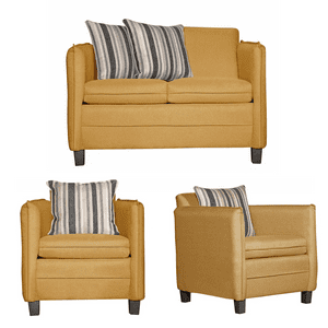 Ruzam Mobel - Juego De Living 2-1-1 Barcelona Mostaza
