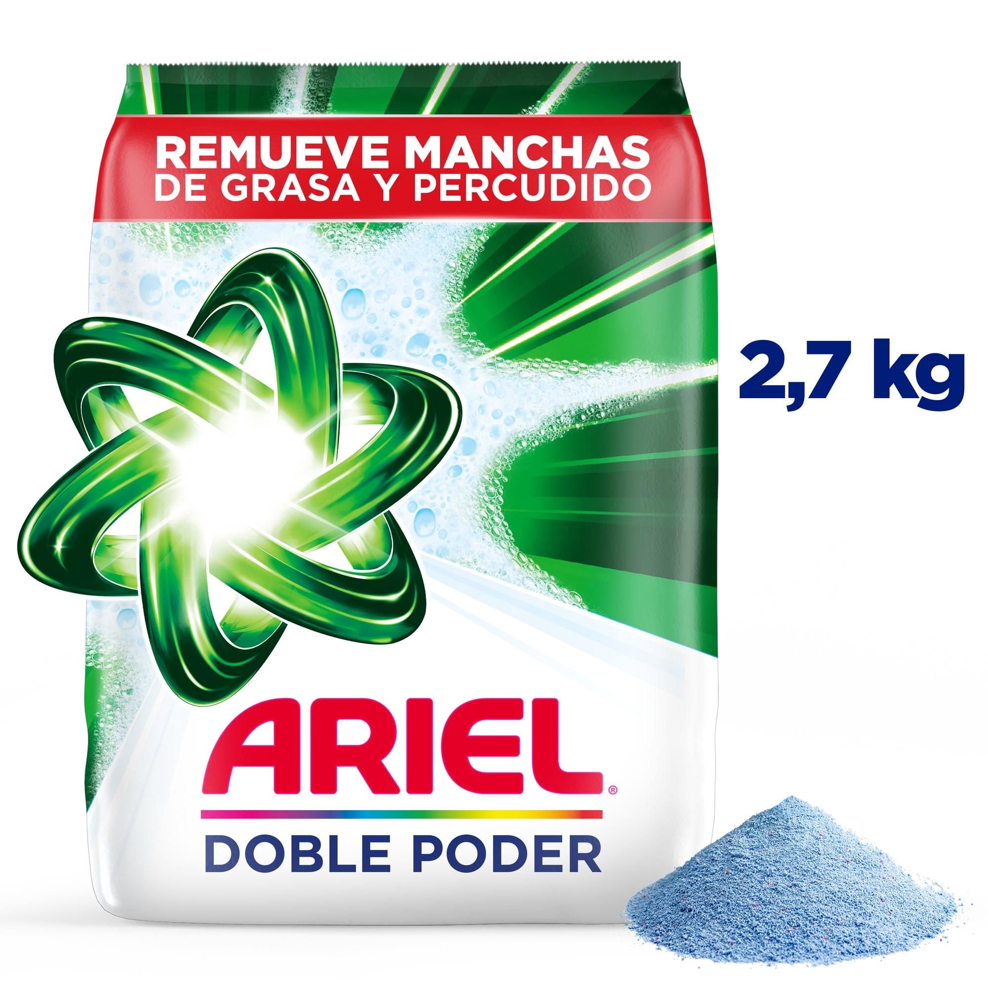 Detergente En Polvo Doble Poder 2,7 kg Ariel