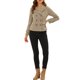 thumbnail image 2 of INSPIRE CHIC Abrigo de Invierno para Mujer de Lana Peinada con Solapa de Muesca y Doble Botonadura S Marrón Claro, 2 of 6