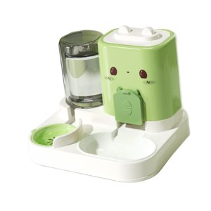 Ioensy - Comedero Automático 2 En 1 Para Mascotas, Cuenco De Comida Para Animales Pequeños, Perros Pequeños, Color Verde