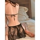 thumbnail image 2 of Hot Floral Lace Halter Teddy, See Through Plunging Backless Lace Up Bodysuit, Women's Sexy Lingerie & Underwear, 2 of 3