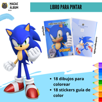 Macae - Libro Para Pintar Sonic Vol 2 Con Stickers