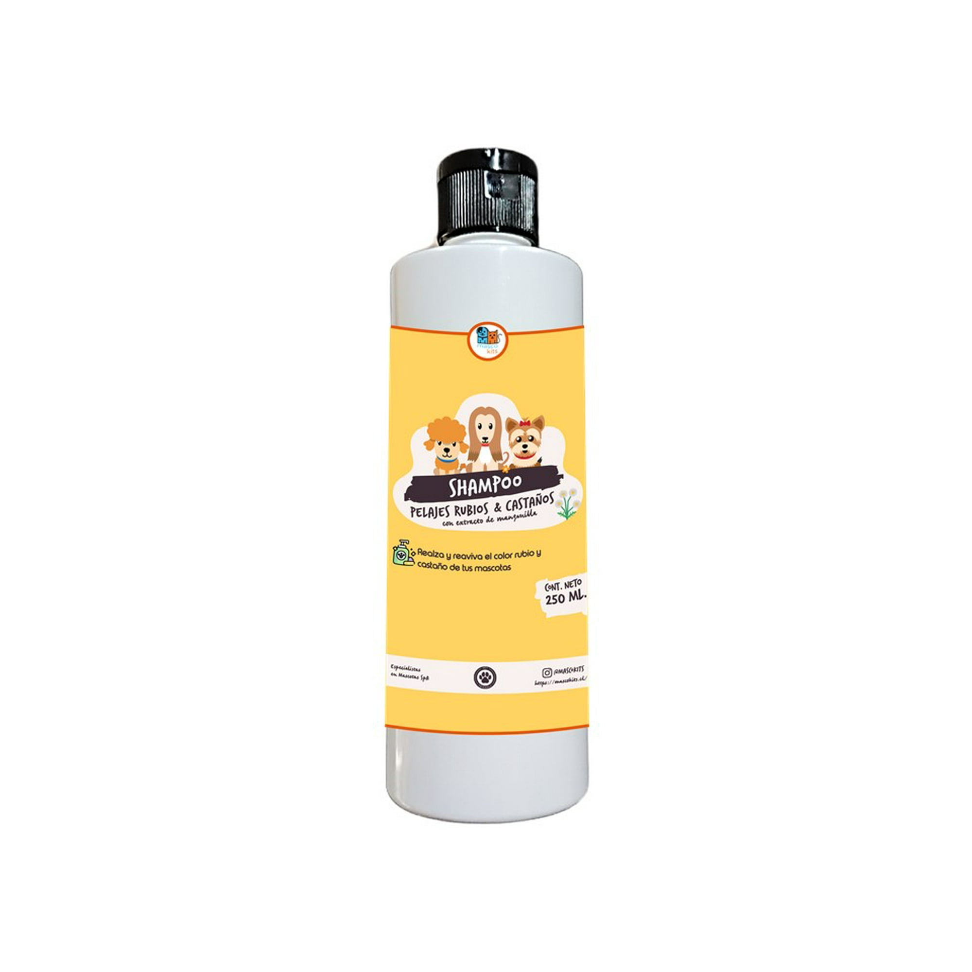 Mascokits - Shampoo Para Perros Y Mascotas 250 Ml Natural Pelaje Rubio