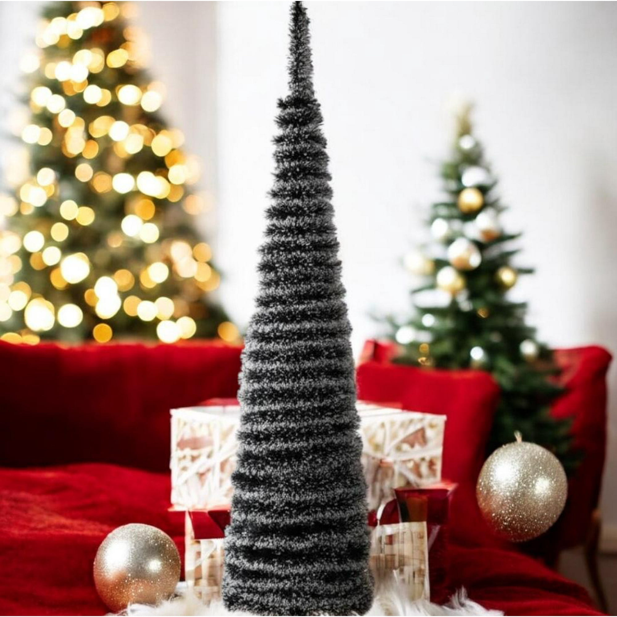 N-ofertas - Árbol De Navidad Plegable Espiral Nevado 150 Cm