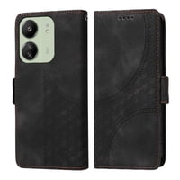 Carcasa Foxdock Xiaomi Redmi 13C 4G De Cuero Pu, Diseño Acolchado Clásico, Protección Contra Caídas Y Rayones