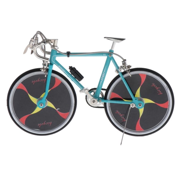 Bicicleta De Montaña En Miniatura 1:10 – Modelo Plegable De Aleación Roja, Juguete Y Decoración