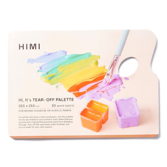 HIMI Paleta Papel Desechable 35,5 x 25,5cm 30h para Mano