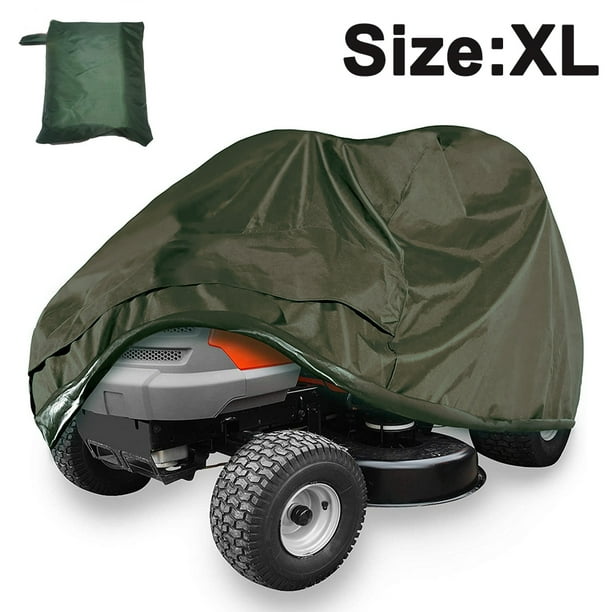 Funda para cortacésped - Funda para tractor. Se adapta a plataformas de hasta 54". Funda de almacenamiento. Poliéster Oxford 210D resistente, protección UV. Ajuste universal con cordón y bolsa de