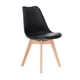 thumbnail image 4 of Comedor Mesa Tulip Wood Negra Con 4 Sillas Tulip Acolchada Negras, 4 of 4