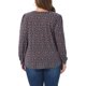 thumbnail image 3 of Agnes Orinda Blusa de Mujer Talla Grande Manga Larga con Pliegues Cuello en V con Muesca Túnica Floral Elegante Casual 1X Rosa Azul, 3 of 6