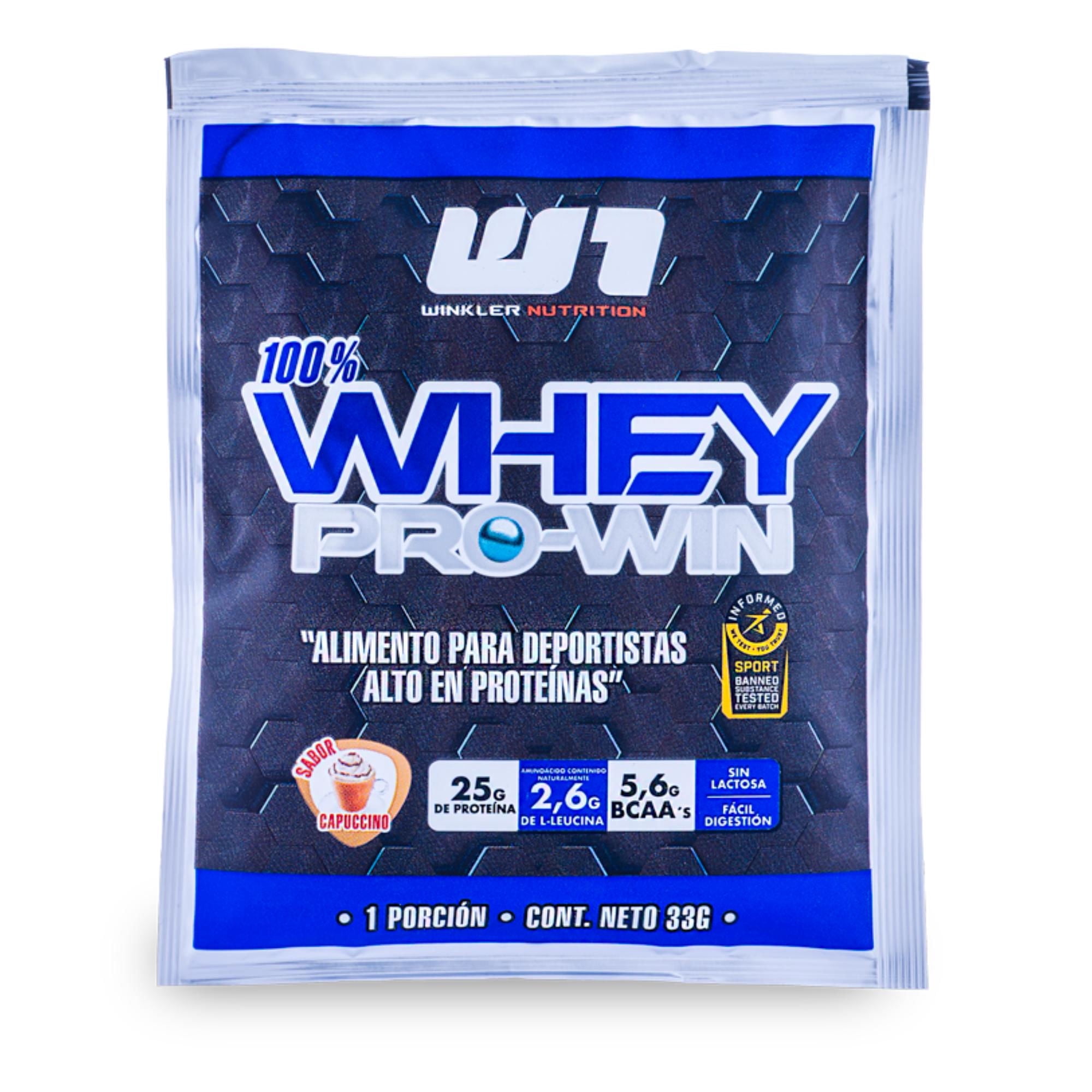 Suplemento De Proteína Whey Pro Win Sabor Capuccino 33 g Winkler nutrition