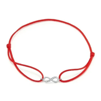 Genérico - Pulsera Plata 925 Hilo Rojo Infinito / Todojoyas