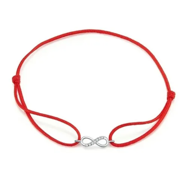 Genérico - Pulsera Plata 925 Hilo Rojo Infinito / Todojoyas