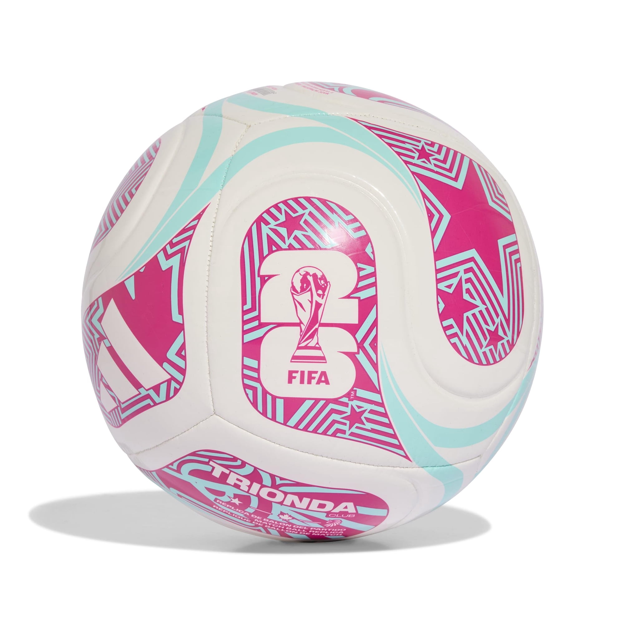 Balón De Fútbol Adidas World Cup Unisex Para Adultos, Talla 4, Blanco/rosa