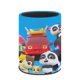 thumbnail image 3 of Babybus Baby Bus-theme Cylinder Pen Holder Pencil Organizer with Flannel Lining PVC Leather Material Cardboard Base for study work 10*8CM, 3 of 6
