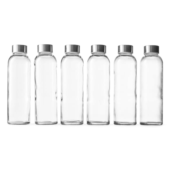 Juego de botellas de agua de vidrio Epica, 18 oz (532 ml), sin BPA, x6
