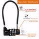 thumbnail image 3 of Candado de cable NBYT 3/16" Diámetro 18 cm 4 dígitos Negro, 3 of 5
