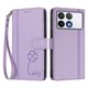 thumbnail image 3 of Funda Cartera Trébol para Xiaomi Poco F6 Pro con Ranuras Tarjetas y Carga Inalámbrica Morado claro, 3 of 6