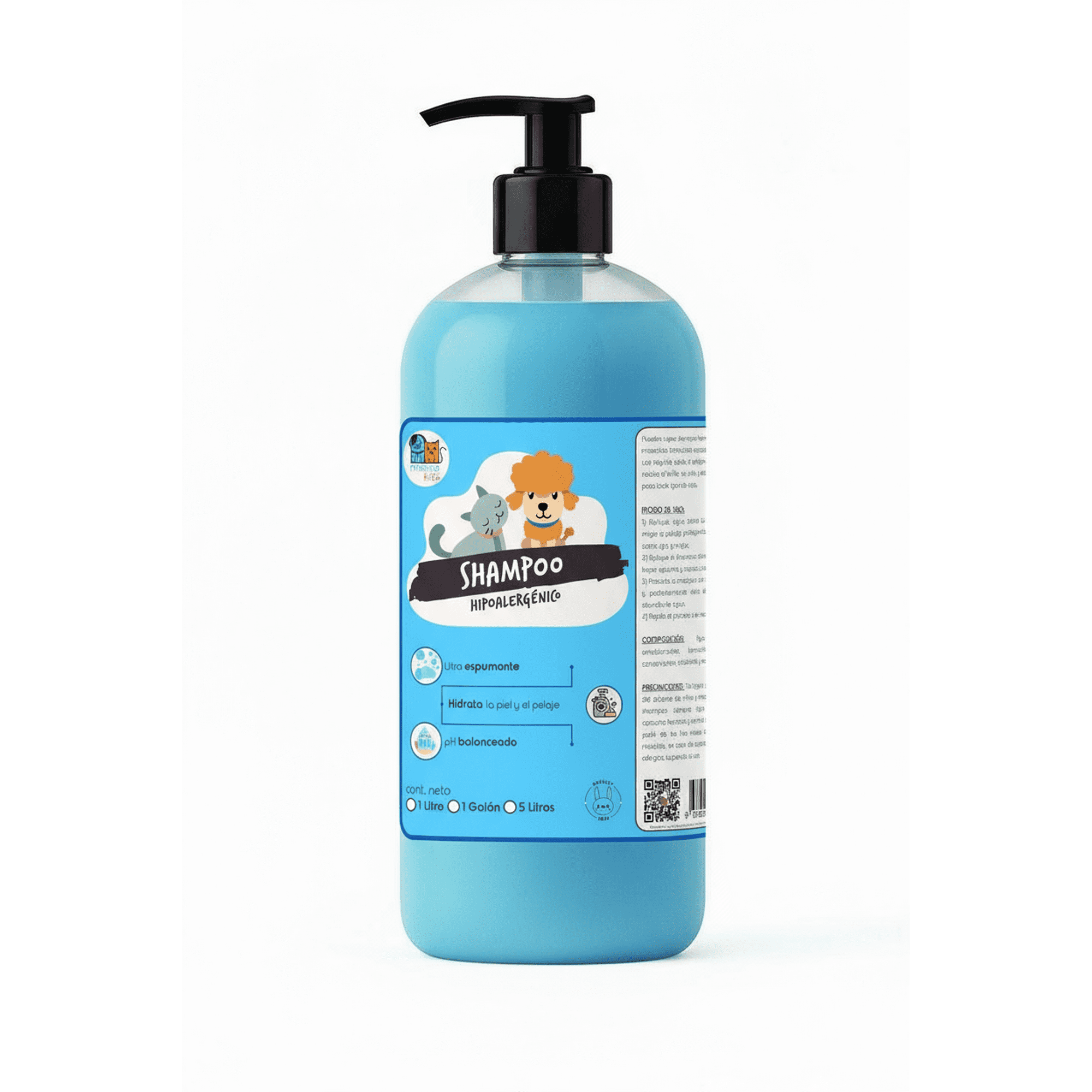 Mascokits - Super Shampoo Hipoalergenico Orgánico 1 Litro Para Mascotas