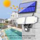 thumbnail image 4 of Luz solar de pared dividida para exteriores con amplia iluminación, 100 LED, IP65, resistente al agua, foco de seguridad con detección de energía solar para garaje, porche y patio., 4 of 8
