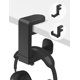 thumbnail image 1 of Gancho para auriculares Celerion rotación 360° negro, 1 of 4